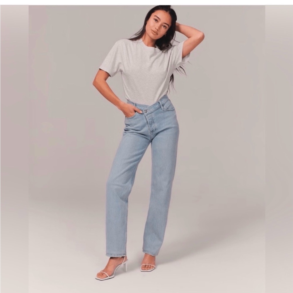 Abercrombie & Fitch Light Blue Straight Leg Jeans
